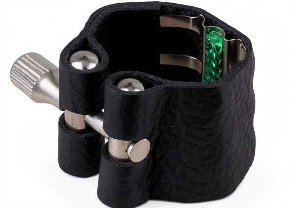 Clarinet Ligature by Pavo, Black Leather, Adjustable-0