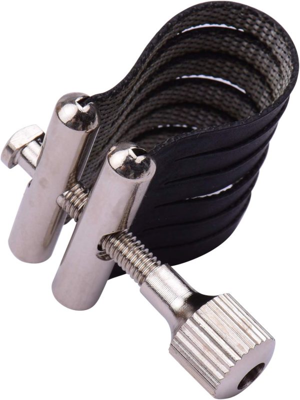 Alto Saxophone Metal Mouthpiece Ligature Black-3