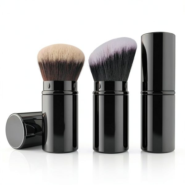 Falliny Compact Kabuki Brush Black Retractable-0