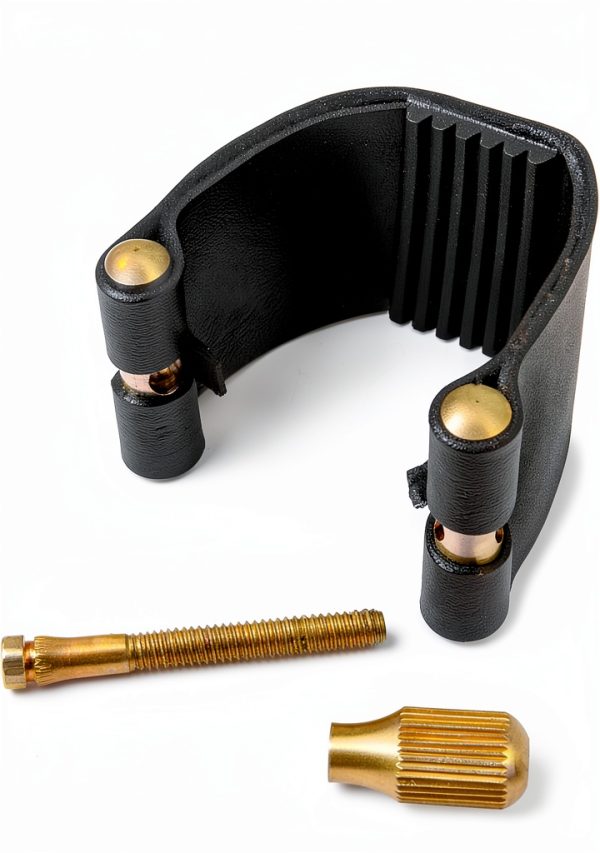 Alto Saxophone Ligature Gold Metal Rubber-3