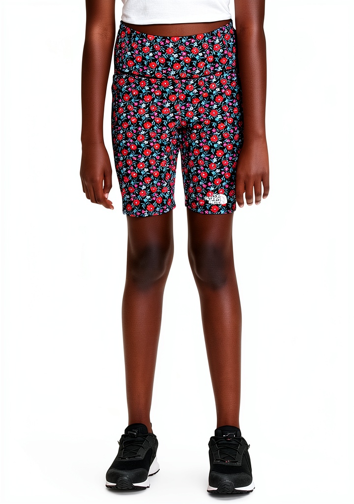 Installing Girls Cycling Shorts by The North Face on a wooden desk