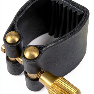 Alto Saxophone Ligature Gold Metal Rubber-0