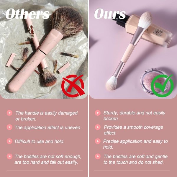 Rose Gold Dual Ended Makeup Brush ACMEBEAUTY Beauty-3
