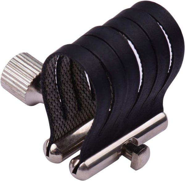 Alto Saxophone Metal Mouthpiece Ligature Black-0