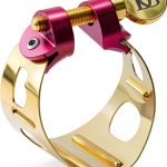 Yamaha Alto Saxophone Ligature LD 1 Gold Plated Metal-0