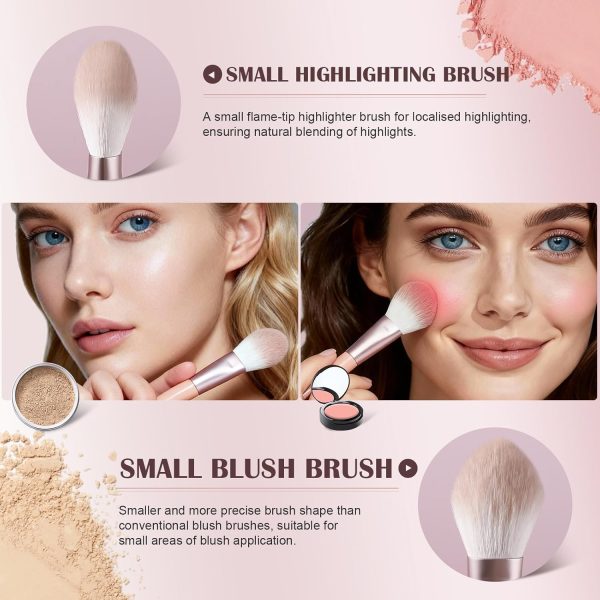 Rose Gold Dual Ended Makeup Brush ACMEBEAUTY Beauty-2