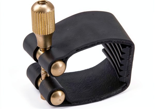 Alto Saxophone Ligature Gold Metal Rubber-4