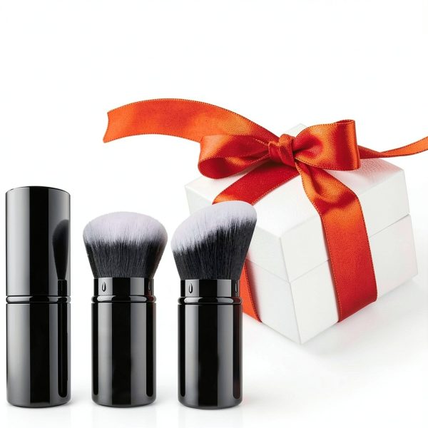 Falliny Compact Kabuki Brush Black Retractable-7