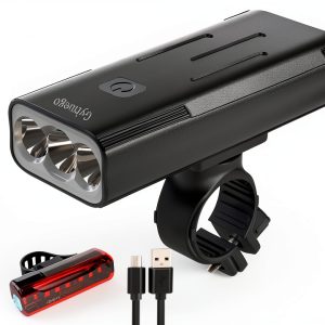 Gyhuego Aluminum Bike Light Rechargeable Set-0