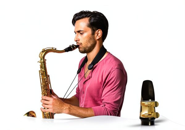 Alto Sax Ligature Brass Material Adjustable-4
