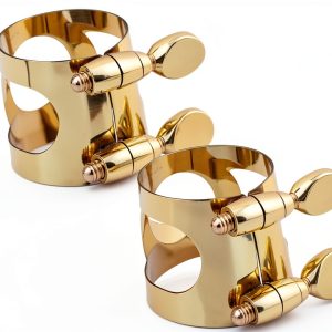 Pavo Soprano Saxophone Ligature Gold Metal-0