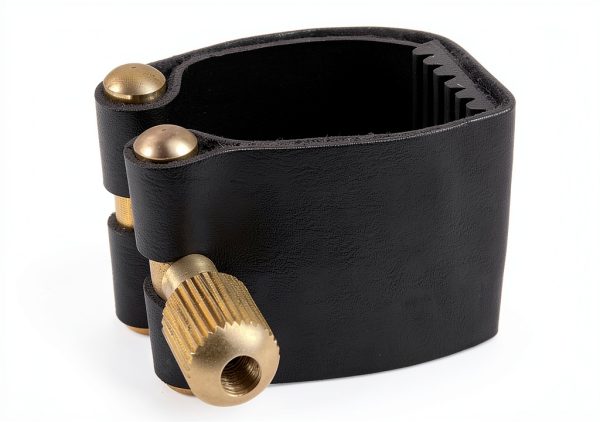 Alto Saxophone Ligature Gold Metal Rubber-2