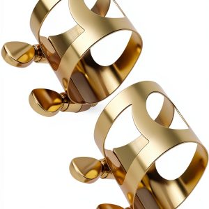 Alto Sax Ligature Brass Material Adjustable-0