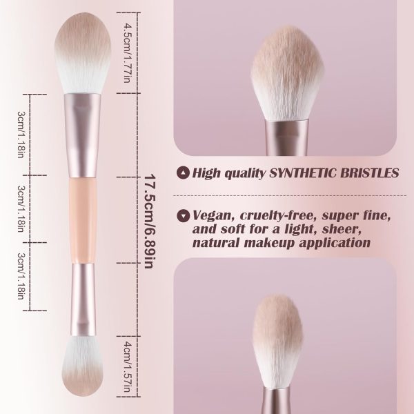 Rose Gold Dual Ended Makeup Brush ACMEBEAUTY Beauty-1