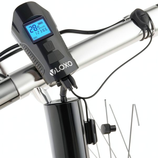 VLOXO Bike Computer Set Black LCD Speedometer-4
