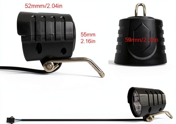 E-Bike Light Set XBERSTAR Aluminum Frame Mount-5