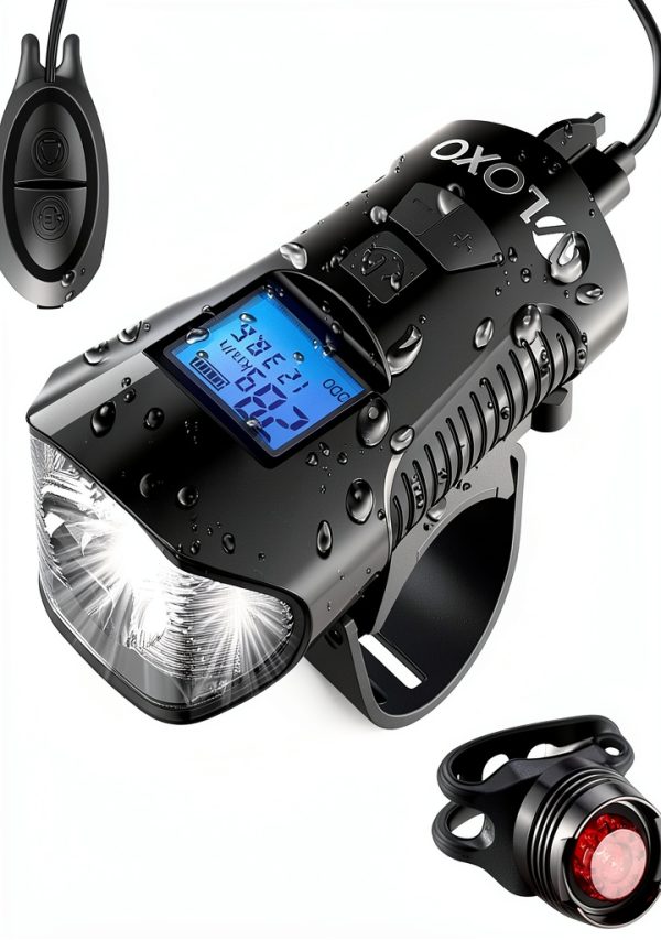 VLOXO Bike Computer Set Black LCD Speedometer-0