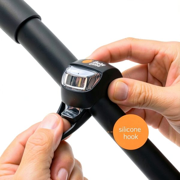 LED Stroller Lights Baby Uma Black Clip On-3