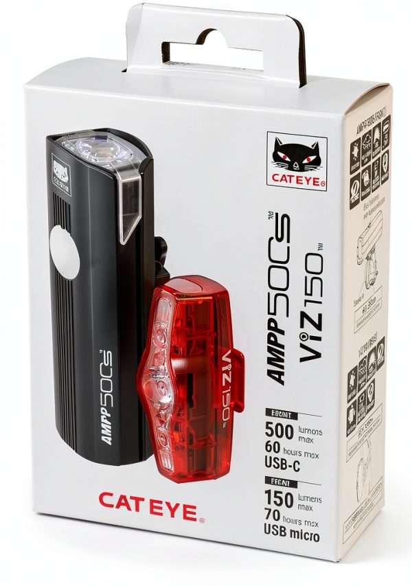Bike Headlight CATEYE Waterproof Plastic Handlebar-7