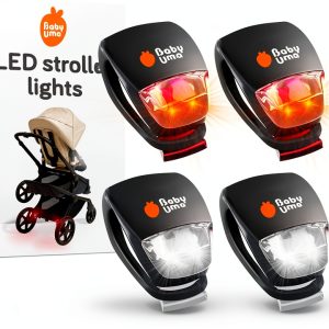 LED Stroller Lights Baby Uma Black Clip On-0