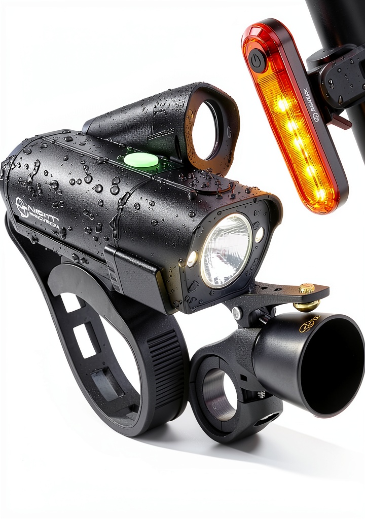 BX-500 bike light mounted on handlebars in daylight