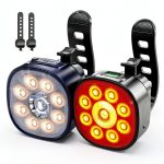Bike Lights Cuvccn Waterproof Plastic Set-0