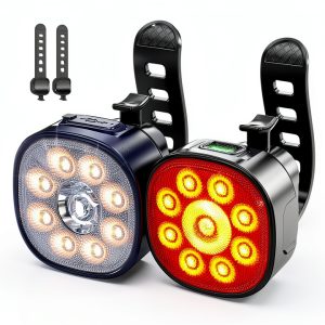 Bike Lights Cuvccn Waterproof Plastic Set-0
