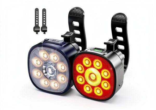 Bike Lights Cuvccn Waterproof Plastic Set-0