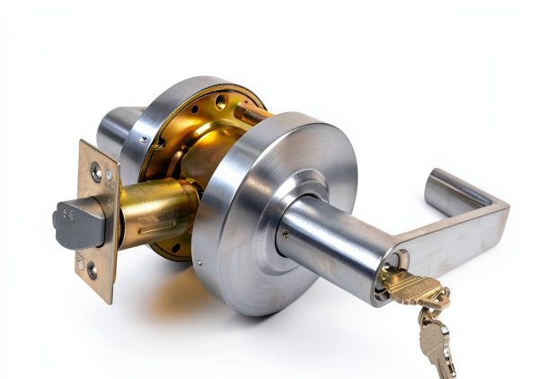 Entrance Keyed Heavy‑Duty Cylindrical Lock by YoukeyHomi Satin Chrome-4