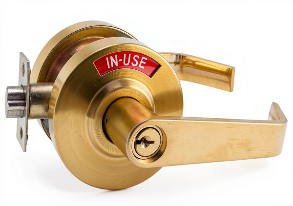 Heavy Duty Indicator Lever Lock Gold OAKMOORE Keyed Handle Large-2