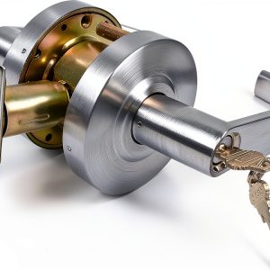 Entrance Keyed Heavy‑Duty Cylindrical Lock by YoukeyHomi Satin Chrome-0