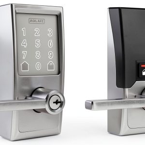 Schlage Encode Smart WiFi Touchscreen Lever Lock Satin Nickel C Keyway-0