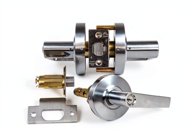 Entrance Keyed Heavy‑Duty Cylindrical Lock by YoukeyHomi Satin Chrome-3
