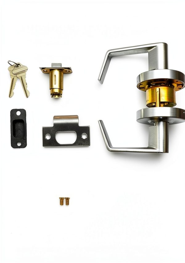 Entrance Keyed Heavy‑Duty Cylindrical Lock by YoukeyHomi Satin Chrome-5